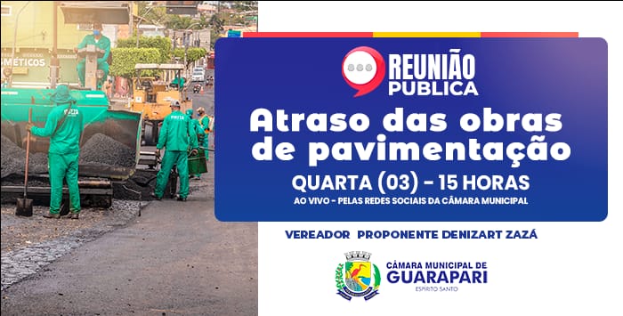 Leia mais sobre o artigo Câmara realizará reunião pública sobre obras paradas em Guarapari