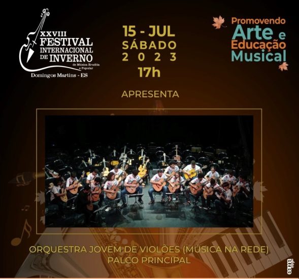 Leia mais sobre o artigo Estudantes que fazem parte da Orquestra Jovem de Violões se apresentam no Festival de Inverno de Domingos Martins