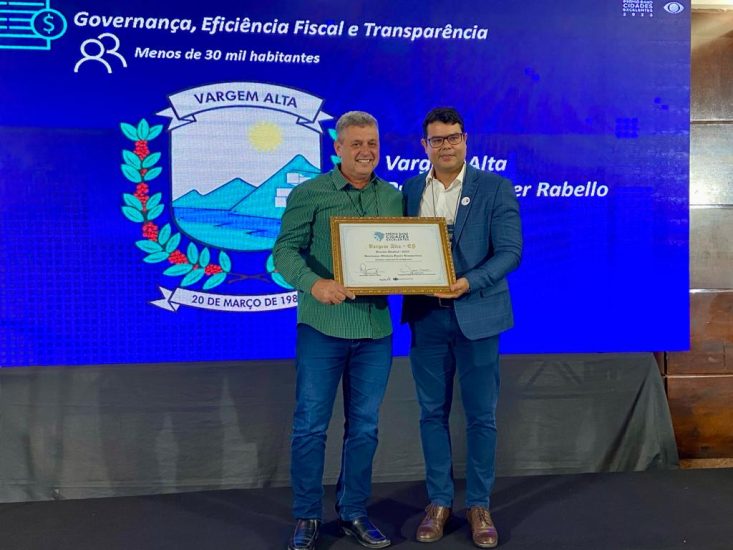Leia mais sobre o artigo Vargem Alta recebe Prêmio Band Cidades Excelentes 2023