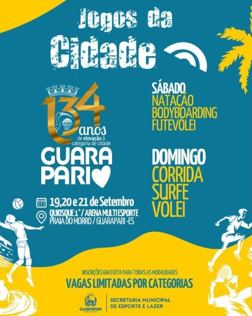 Leia mais sobre o artigo Jogos da Cidade 2025 celebram os 134 anos de Guarapari com esporte, integração e turismo