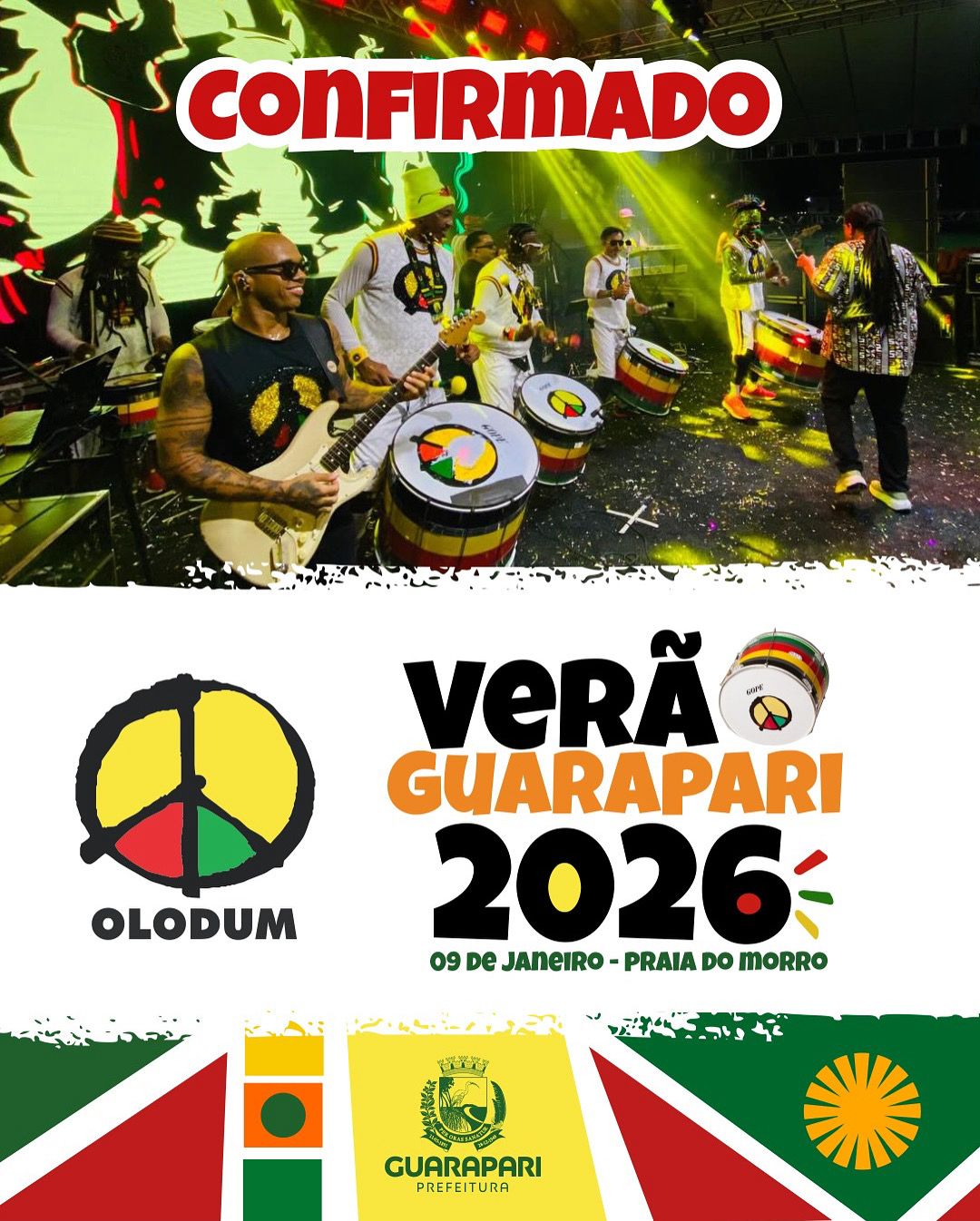 Leia mais sobre o artigo Olodum e mais de 30 shows animam o verão 2026 em Guarapari