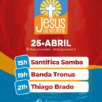 Guarapari promove festival católico Jesus Luz no Litoral com música, fé e cultura na Praia do Morro