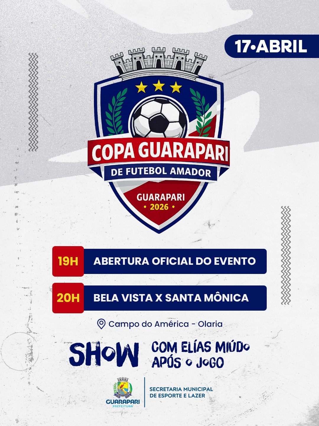 Guarapari retoma Copa de Futebol Amador após quase 20 anos com 12 equipes na disputa