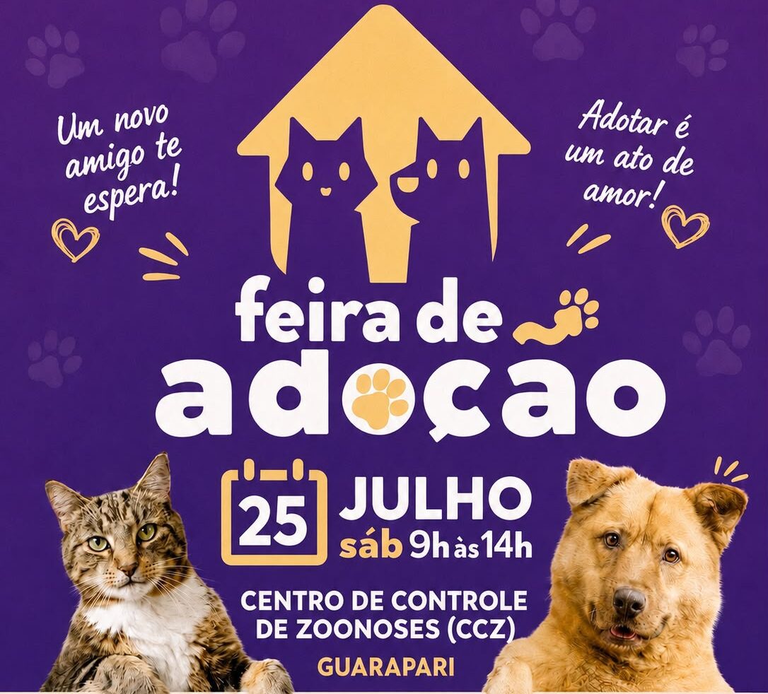 Prefeitura de Guarapari realiza Feira de Adoção de Cães e Gatos neste sábado (25)